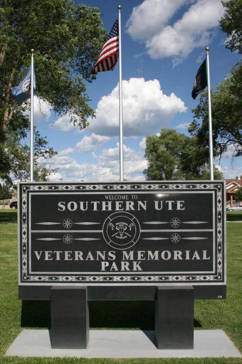 Southern Ute Veterans Memorial Park Flags